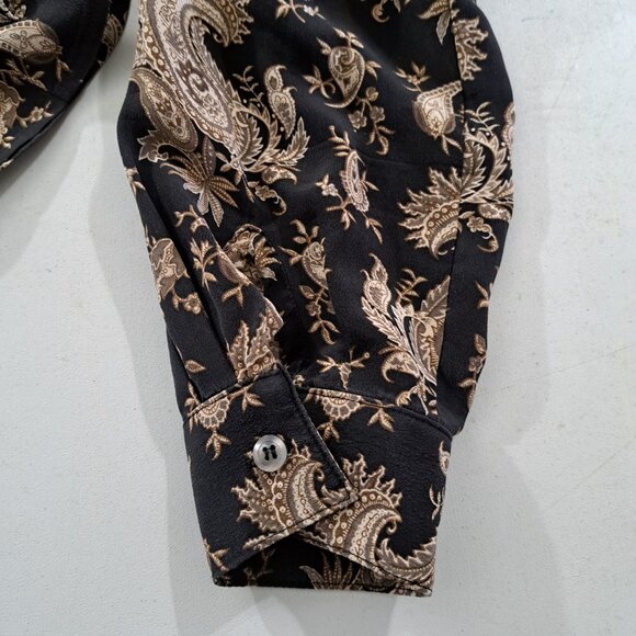 EVAN PICONE Shirt Women's 6 Button Up Long Sleeve blouse 100% SILK - Picture 5 of 10